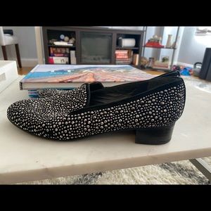 Stuart Weitzman studded sparkly flats (small heel)